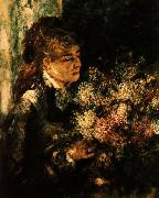 Pierre Renoir Woman with Lilacs oil painting reproduction